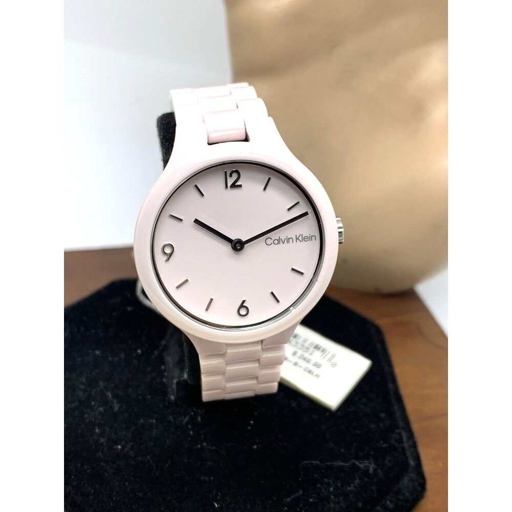 Calvin Klein Women's Watch 25200077 Quartz Pink Blush Ceramic 32mm
